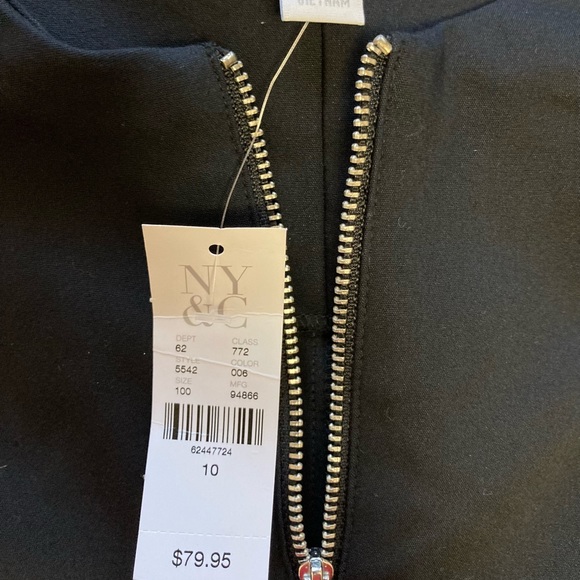 NY & Co Black Zipper Dress NWT - Picture 7 of 9